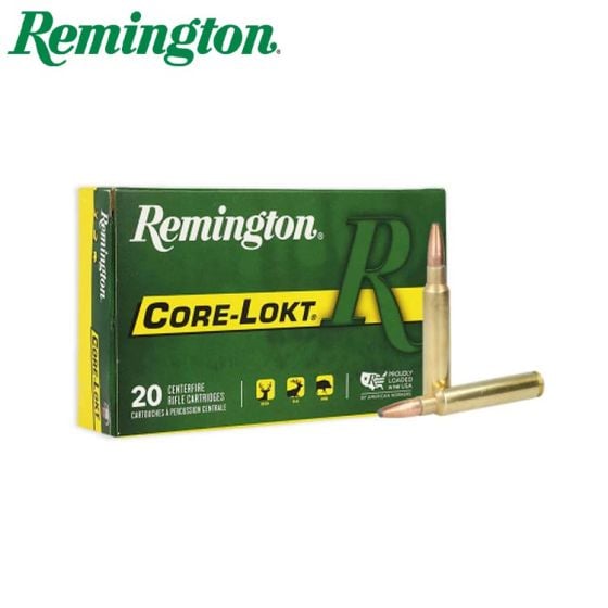 Remington 338 Rem Ultra Mag 250 GR Pointed Soft Point Core-Lokt 20/Box