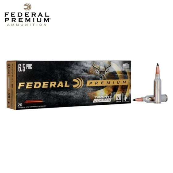 Federal Trophy Copper 6.5 PRC 120 gr Trophy Copper 20/Box