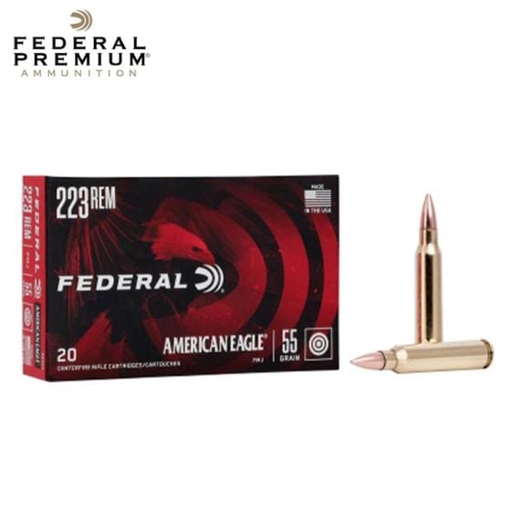 Federal American Eagle 223 Rem 55 gr FMJ 20/Box