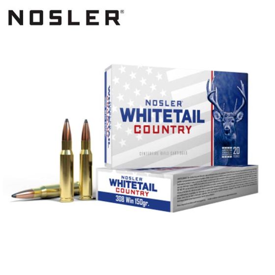 Nosler Whitetail Country 308 Winchester 150gr Solid Base 20/Box