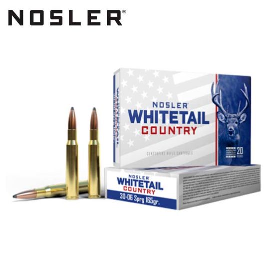 Nosler Whitetail Country 30-06 Springfield 165gr Solid Base 20/Box