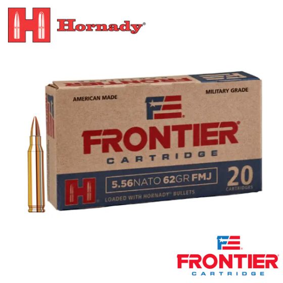 Hornady Frontier 5.56 NATO 62 gr FMJ 150/Box Ammunition