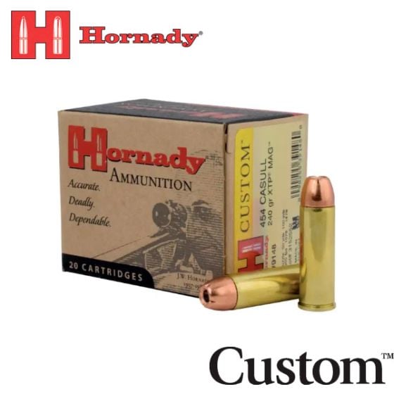 Munitions Hornady Custom 454 Casull 240 gr XTP Mag 20/boîte