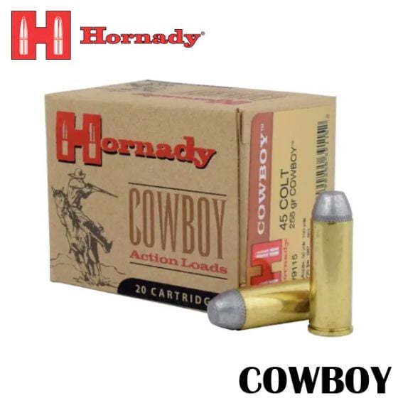 Munitions Hornady Cowboy 45 Colt 255 gr 20/boîte