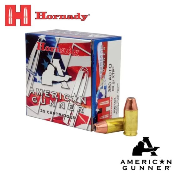 Munitions Hornady American Gunner 380 Auto 90 gr XTP 25/boîte