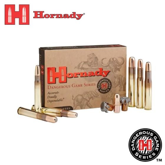 Munitions Hornady Dangerous Game 458 Win Mag 500 gr DGX Bonded SPF 20/boîte