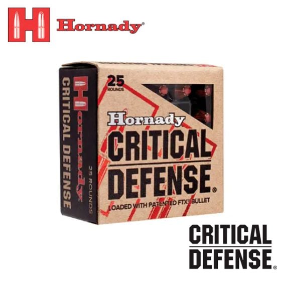 Munitions Hornady Critical Defense .22 WMR 45 gr FTX 50/boîte