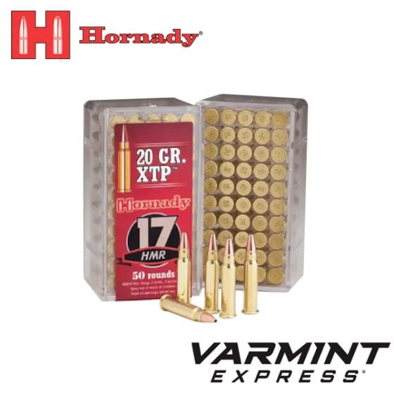 Hornady Varmint Express Rimfire 17 HMR 20 gr HP XTP 50/Box Ammunition