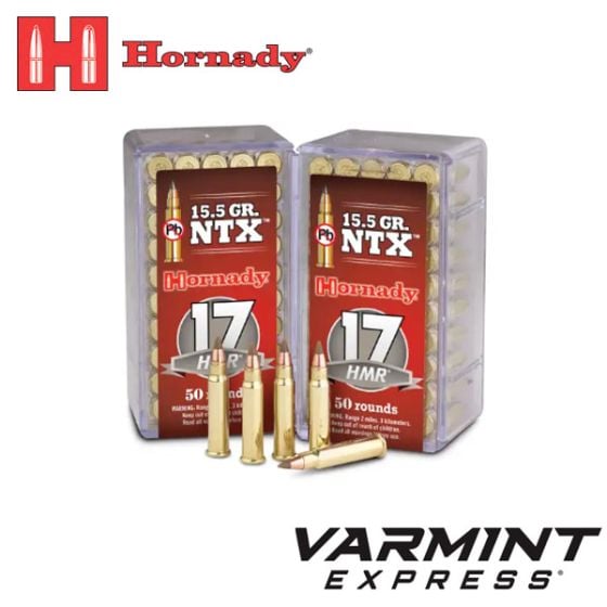 Hornady Varmint Express Rimfire 17 HMR 15.5 gr NTX 50/Box Ammunition