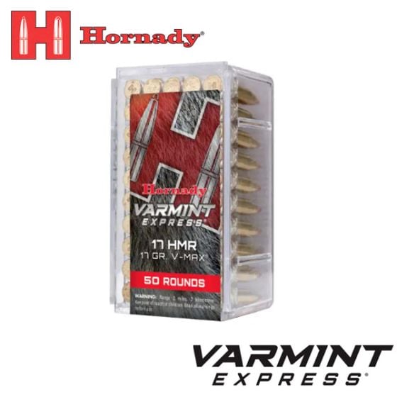 Munitions Hornady Varmint Express Rimfire 17 HMR 17 gr V-MAX 50/boîte
