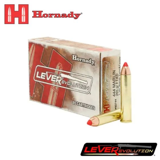 Munitions Hornady LEVERevolution 444 Marlin 265 gr FTX 20/boîte