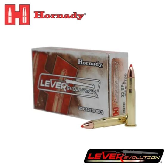 Munitions Hornady LEVERevolution 32 Win Special 165 gr FTX 20/boîte