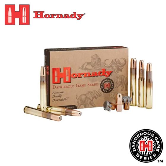 Munitions Hornady Dangerous Game 375 H&H Magnum 300 gr DGX Bonded 20/boîte