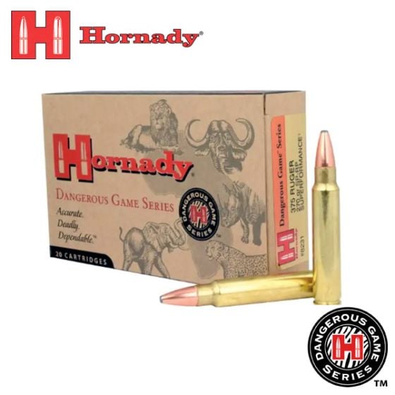 Munitions Hornady Dangerous Game 375 Ruger 270 gr InterLock SP-RP 20/boîte