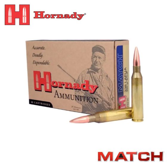 Hornady Match 338 Lapua 250 gr BTHP Match 20/Box Ammunition