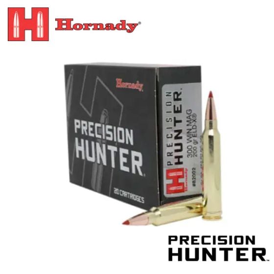 Munitions Hornady Precision Hunter 300 Win Mag 200 gr ELD-X 20/boîte