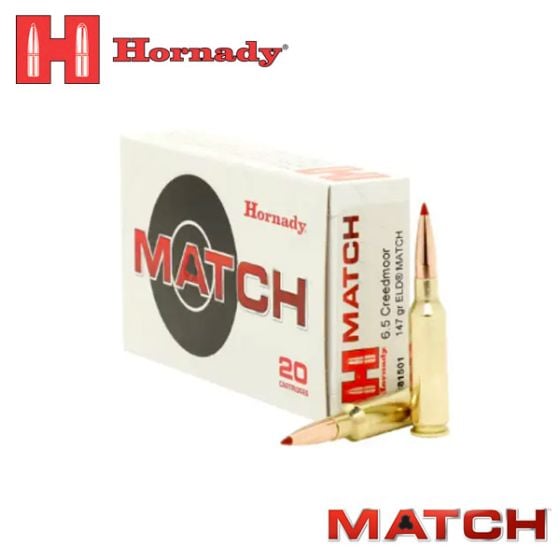 Munitions Hornady Match 6.5 Creedmoor 147 gr ELD Match 20/boîte