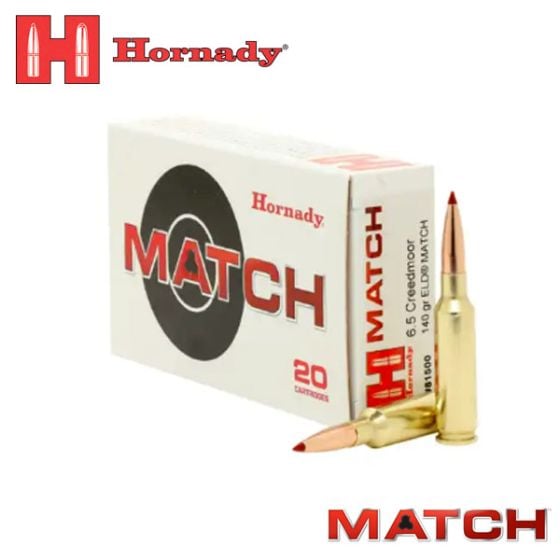 Munitions Hornady Match 6.5 Creedmoor 140 gr ELD Match 20/boîte
