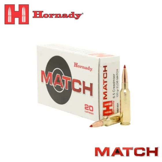 Munitions Hornady Match 6.5 Creedmoor 120 gr ELD Match 20/boîte