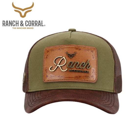 Ranch & Corral Classic Leather Patch Cap