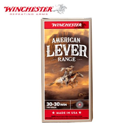 Munitions Winchester American Lever Range 30-30 Win 150 gr Jacketed Hollow Point 20/pqt
