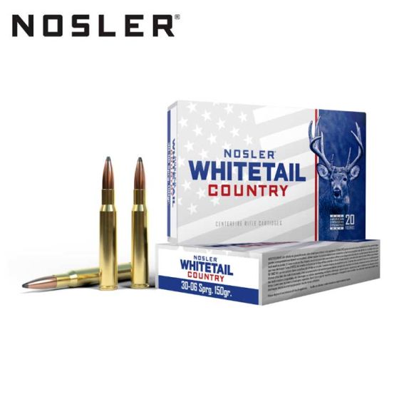 Nosler Whitetail Country 30-06 Springfield 150 gr Solid Base 20/Box Ammunition