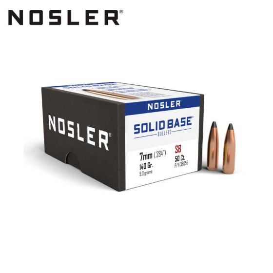 Boulets Nosler 7mm 140 gr Solid Base SP 50/pqt