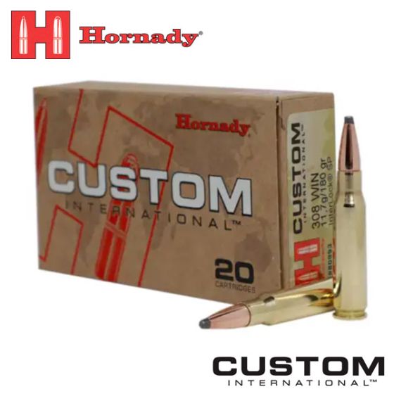 Hornady Custom International .308 Win 180 gr SP 20/Box Ammunition