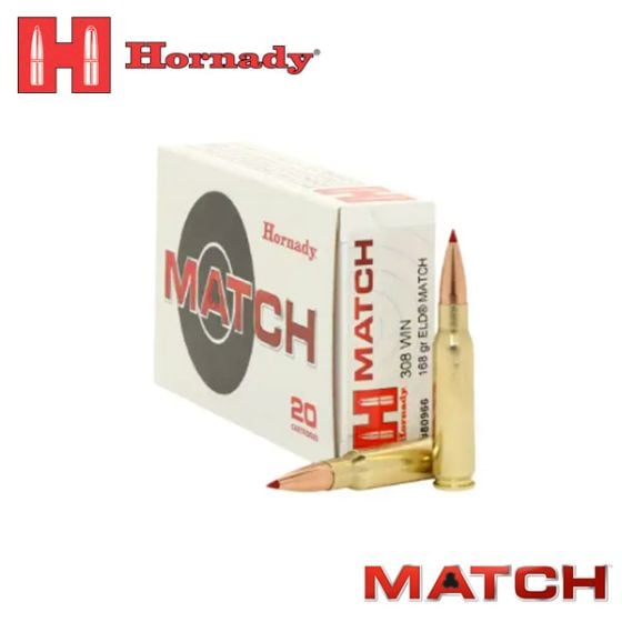 Hornady Match .308 Win 168 gr ELD Match 20/Box Ammunition