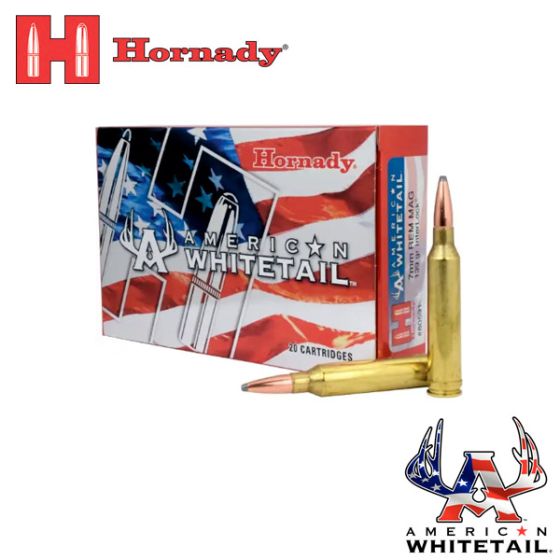 Munitions Hornady American Whitetail 7mm Rem Mag 139 gr InterLock SP 20/pqt