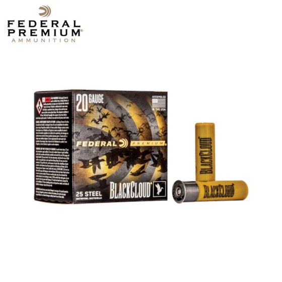 Federal Black Cloud FS Steel 20 ga 3'' 1 oz #2 Steel 25/Box Ammunition