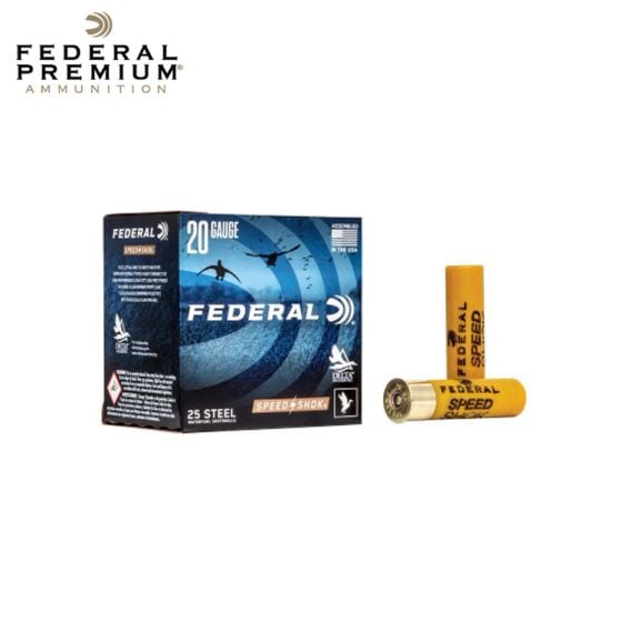 Federal Speed-Shok 20 ga 3'' 7/8 oz #4 Steel 25/Box Ammunition