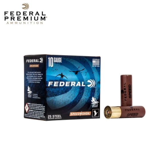 Munitions Federal Speed-Shok 10 ga 3.5'' 1 1/2 oz #2 acier 25/pqt