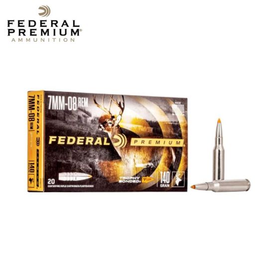 Federal Trophy Bonded Tip 7mm-08 Rem 140 gr Trophy Bonded Tip 20/Box Ammunition