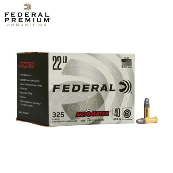 Federal Champion Training Rimfire .22 LR 40 gr Lead Round Nose 325/Box Ammunition
