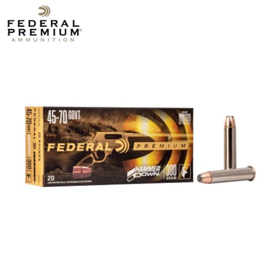 Munitions Federal HammerDown 45-70 Government 300 gr Bonded Soft Point 20/pqt