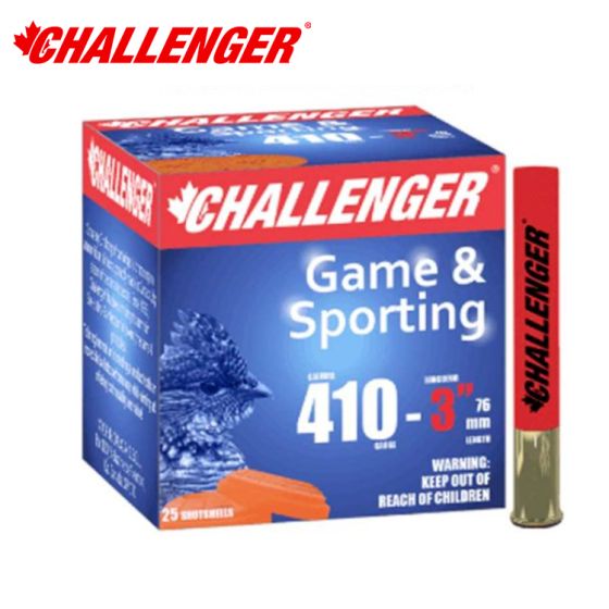 Challenger Game & Sporting .410 ga 3'' 11/16 oz #6 Shot 25/Box Ammunition
