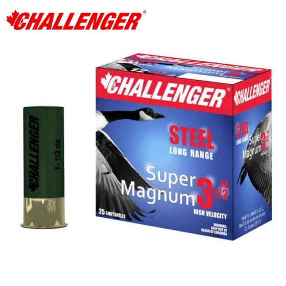 Challenger Steel Super Magnum 12 ga 3.5'' 1 1/2 oz BBB 25/Box Ammunition