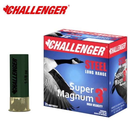 Challenger Steel Super Magnum 12 ga 3'' 1 1/8 oz #3 25/Box Ammunition