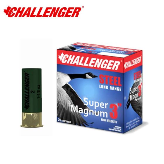 Challenger Super Magnum Steel 12 ga 3'' 1 1/8 oz 25/Box Ammunition