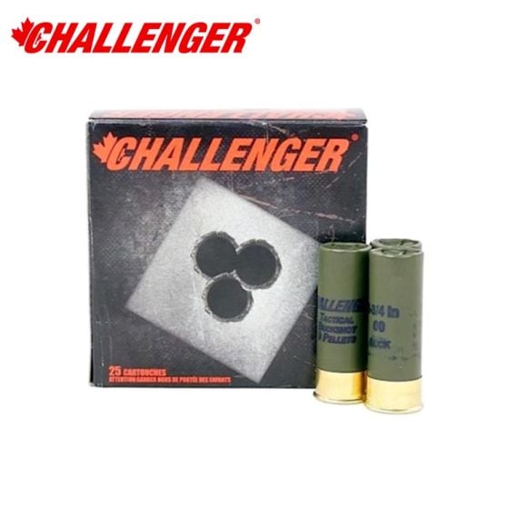 Challenger Buckshot 12 ga 2.75'' 9 Pellets 00 Buck Ammunition 25/Box