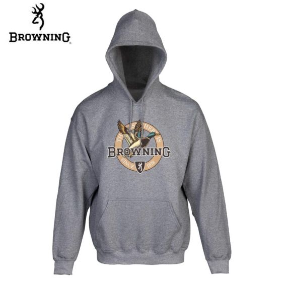 Browning Vintage Emblem Heather Gray Hoodie