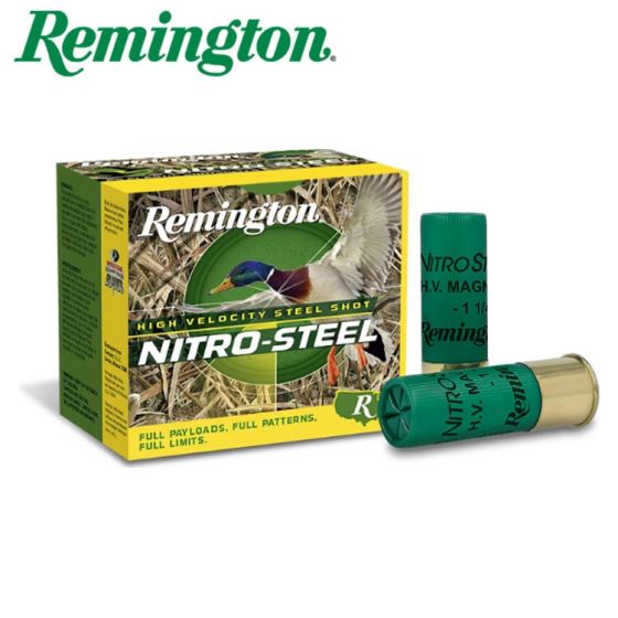 Munitions Remington Nitro Steel 12 ga 3'' 1 3/8 oz #4 25/pqt