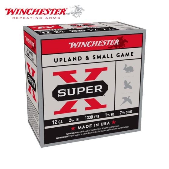 Munitions Winchester Super-X 12 ga 2.75'' 1 1/4 oz #7.5 25/pqt