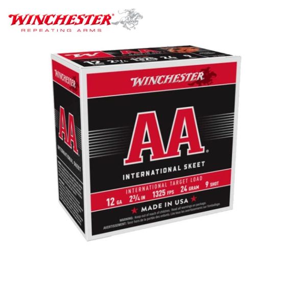Munitions Winchester AA USA 12 ga 2.75'' 24 g #9 25/pqt