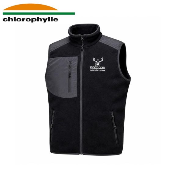 Veste polaire noire sans manches Chlorophylle Corpo