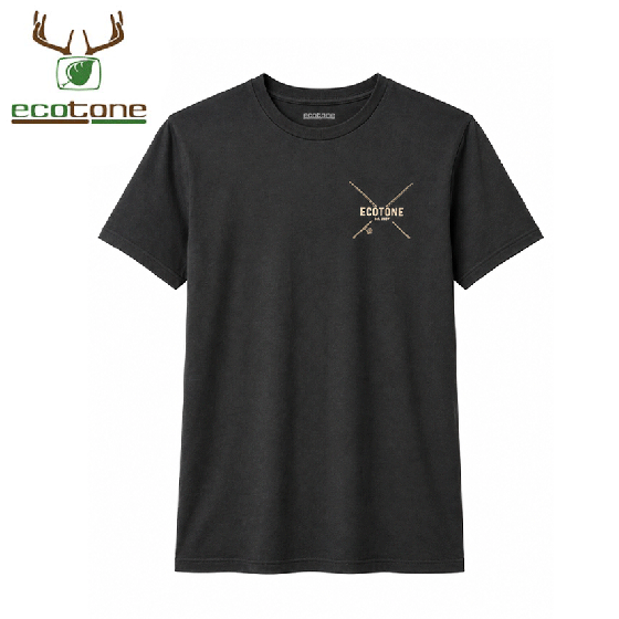 T-Shirt De Pêche Homme Ecotone Noir