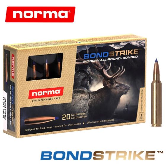 Norma Bondstrike 300 PRC 180 gr Tipped Bonded BT-SP Ammunition 20/Box