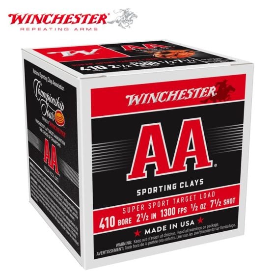 Munitions Winchester AA .410 ga 2-1/2" 1/2 oz #7.5