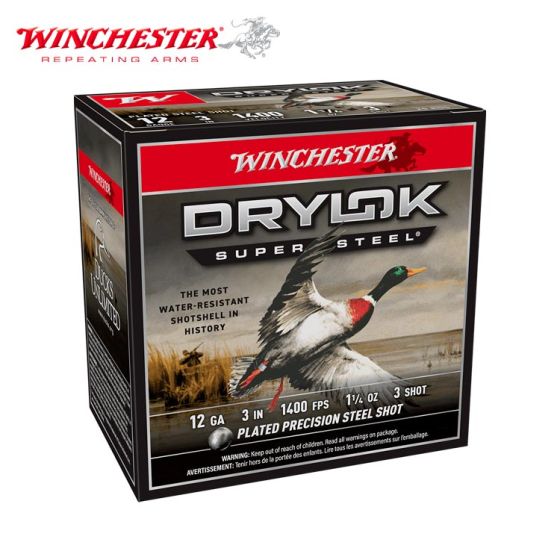 Winchester DryLok Super Steel 12 ga 3" 1 1/4 oz #3 Ammunition